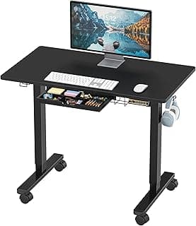 SHW Mobile Electric Height Adjustable Bureau assis-debout électrique w/Drawer, Noir | 102 cm Wide Top | w/ Memory... chez Amazon Canada