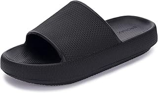 Adidas BRONAX Cushioned Thick Sole Pillow Slippers for Women and Men Y10 | Cloud-Like Soft Sole, Foot Pain Relief, EVA Platform Sole,... chez Amazon US