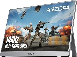 ARZOPA 16,1'' 144Hz Moniteur de jeu portable, moniteur portable 106% sRGB 1080P FHD avec pied, HDR, ultra mince, protection des yeux,... chez Amazon Canada