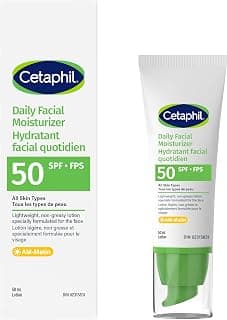 Cetaphil Daily Facial Moisturizer with SPF 50, Dermatologist Recommended | UVA UVB protection, oil free, dermatologist recommended,... chez Amazon Canada
