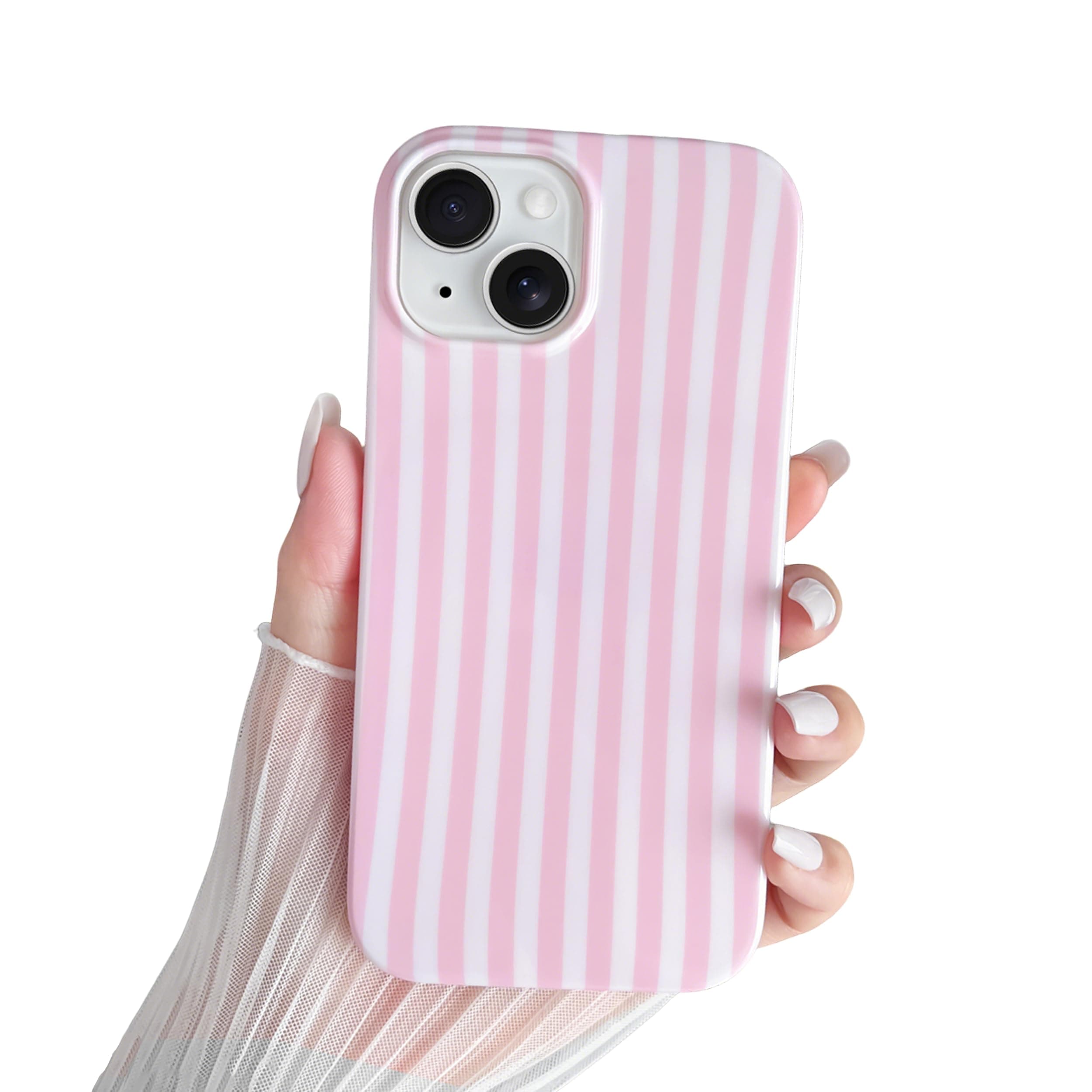 SmoBea for iPhone 13 Case Cute Striped Phone Case Soft TPU Slim Shockproof Phone Cover for Women Girls Beautiful and Stylish, Pink chez Amazon UK