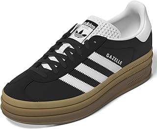 adidas Gazelle Bold W Three Layers Q Pannel Gum Sole Women's Suede Leather Trainers (Black White, US 8.5) chez Amazon US