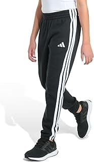 adidas Kids Boys Elastic Waistband Essential 3-Stripes Fleece Cuffed Heather Jogger Casual - Grey chez Amazon US