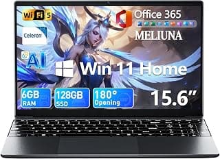 15.6'' AI Laptop with Office 365, 6GB RAM 128GB SSD(Deep Gray) | Win 11 Home Laptops Computer, IPS FHD, 180°Viewing, Quad-Core... chez Amazon Canada