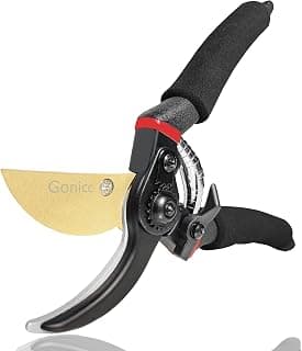 gonicc Sécateur professionnel en titane de qualité supérieure de 20,3 cm (GPPS-1003), sécateur manuel, tondeuse de jardin. chez Amazon Canada