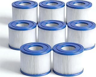 KGC 8-Pack Type VI Hot Tub Filters for Coleman SaluSpa and Lay-Z-Spa | 25% thicker pleats capture hair, dust, sand and sediment;... chez Amazon Canada