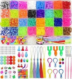 Kit de Bracelet à Tisser Nestling, Plus de 2500 Élastiques, Kit de Fabrication de Bracelets Élastiques de 32 Couleurs avec Clips,... chez Amazon Canada