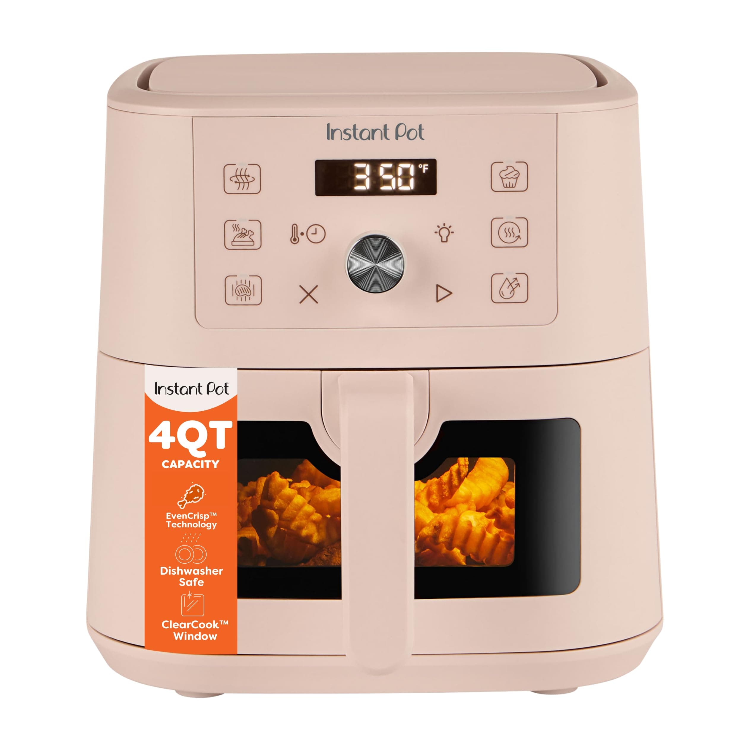 Instant Pot 4Qt VORTEX 6-in-1 Mini Air Fryer, Custom Program Options, Air Fry, Broil, Roast, Dehydrate, Bake, Reheat, Rosewater, 4 Quarts chez Amazon US