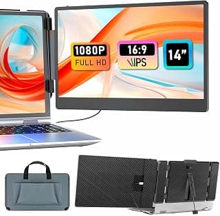KEFEYA Extenseur d'écran d'ordinateur portable 14 pouces, moniteur portable IPS FHD 1080p double écran, moniteur portable pour... chez Amazon Canada
