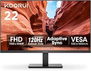 KOORUI 22 Inch Computer Monitor, FHD 1080P VA Desktop Display, 120HZ Ultra Thin Bezel/Eye Care/Ergonomic Tilt, HDMI VGA Ports LED... chez Amazon Canada