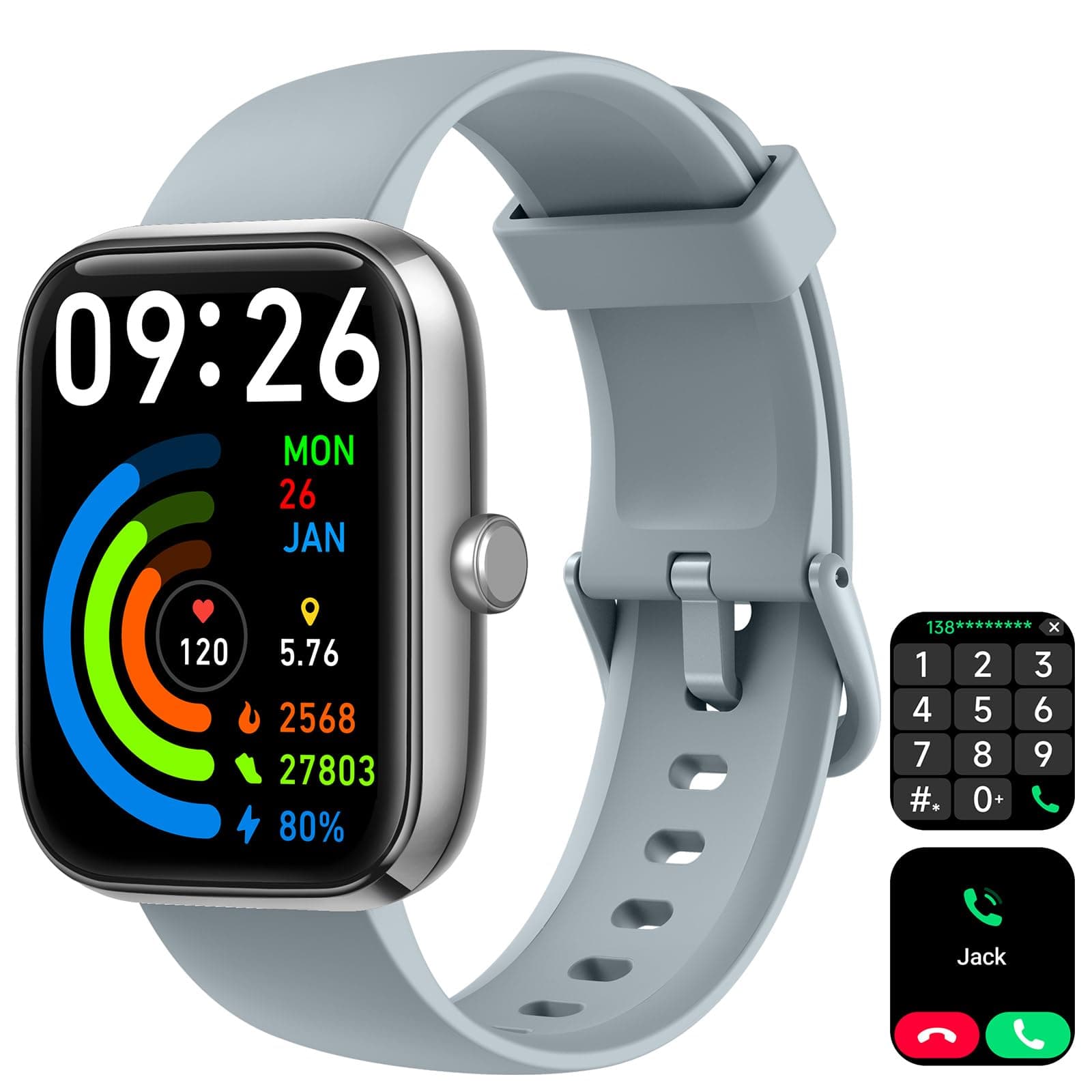 Smart Watch for Men Women with Bluetooth Call, Alexa Built-in, Heart Rate & Sleep Monitor, 1.83" DIY Dial Fitness Watch with 100+ Sport Mode chez Amazon Canada