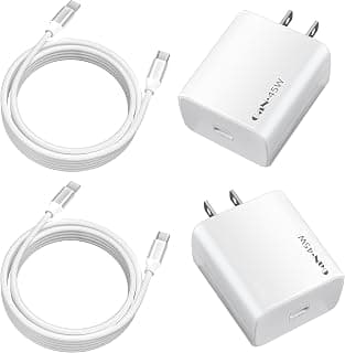 Bloc de charge USB C 45 W pour iPhone 17 16 15, lot de 2 chargeurs de type C avec câble USB C de 1,8 m, compatible avec iPhone Air 17... chez Amazon Canada