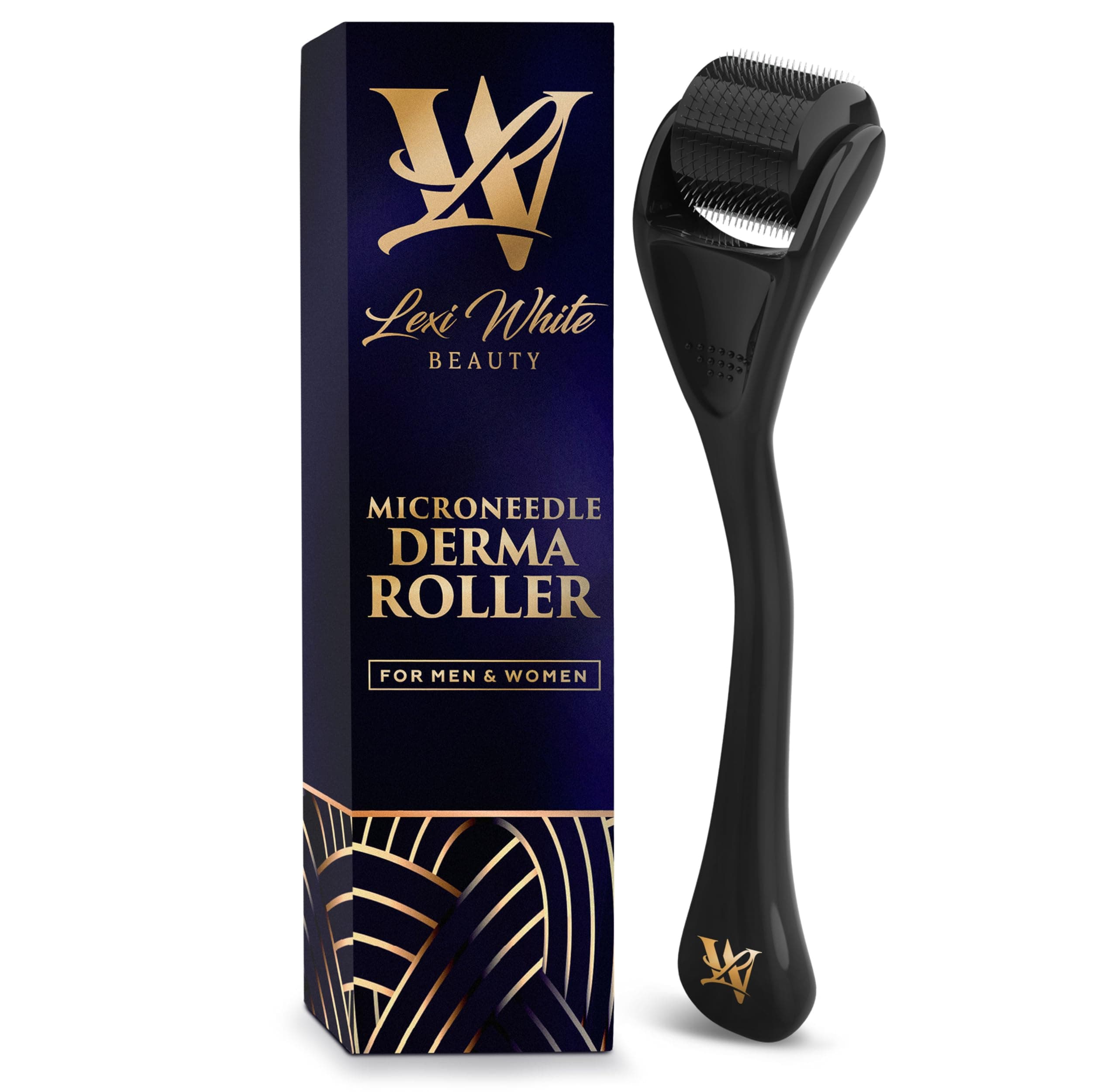 Derma Roller 0.5mm for Skin, Hair & Beard – Women and Men Titanium Microneedling Roller for Face & Scalp, Safe & Easy to Use