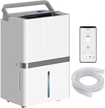 HOMCOM 100 Pint Smart Dehumidifier for Basement and Home, 5,200 Sq. Ft. | WiFi App, Alexa Google Voice Control, Drain Hose, 3 Modes,... chez Amazon Canada