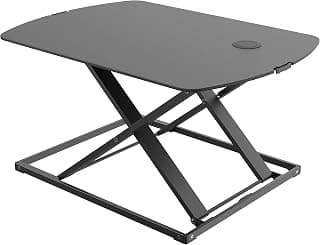 Bostitch Office Sit Stand Desk Converter, Height Adjustable Workstation Riser, Includes Wireless Charging Pad, Black (STND-3122BK) chez Amazon US