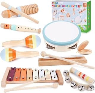 ATOYUS Wooden Musical Instruments for Toddlers 1-3 - 8Pcs Montessori Toys | Educational Musical Toys for 1 2 3 Year Old Baby Kids,... chez Amazon Canada
