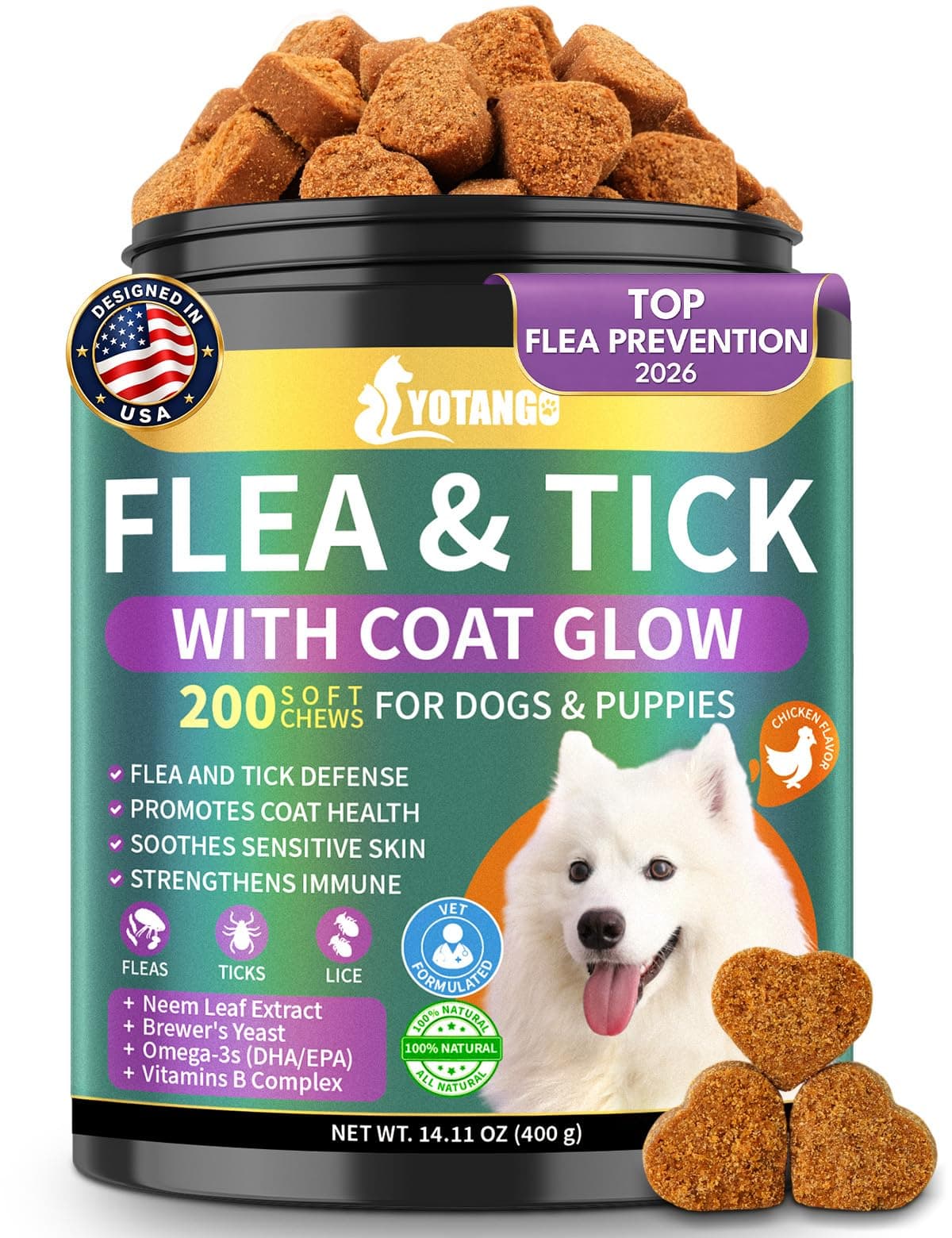 Flea and Tick Prevention for Dogs Chewables, Dog
