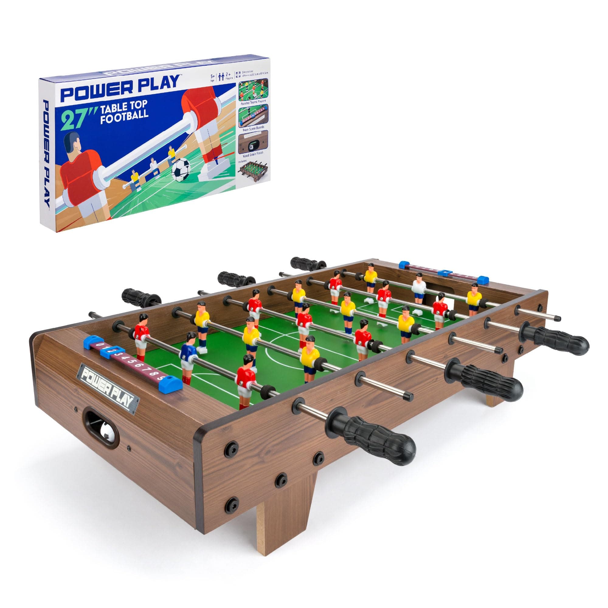 Power Play Football Games Table for Kids & Adults, Compact, Portable, Gift for Boys and Girls
