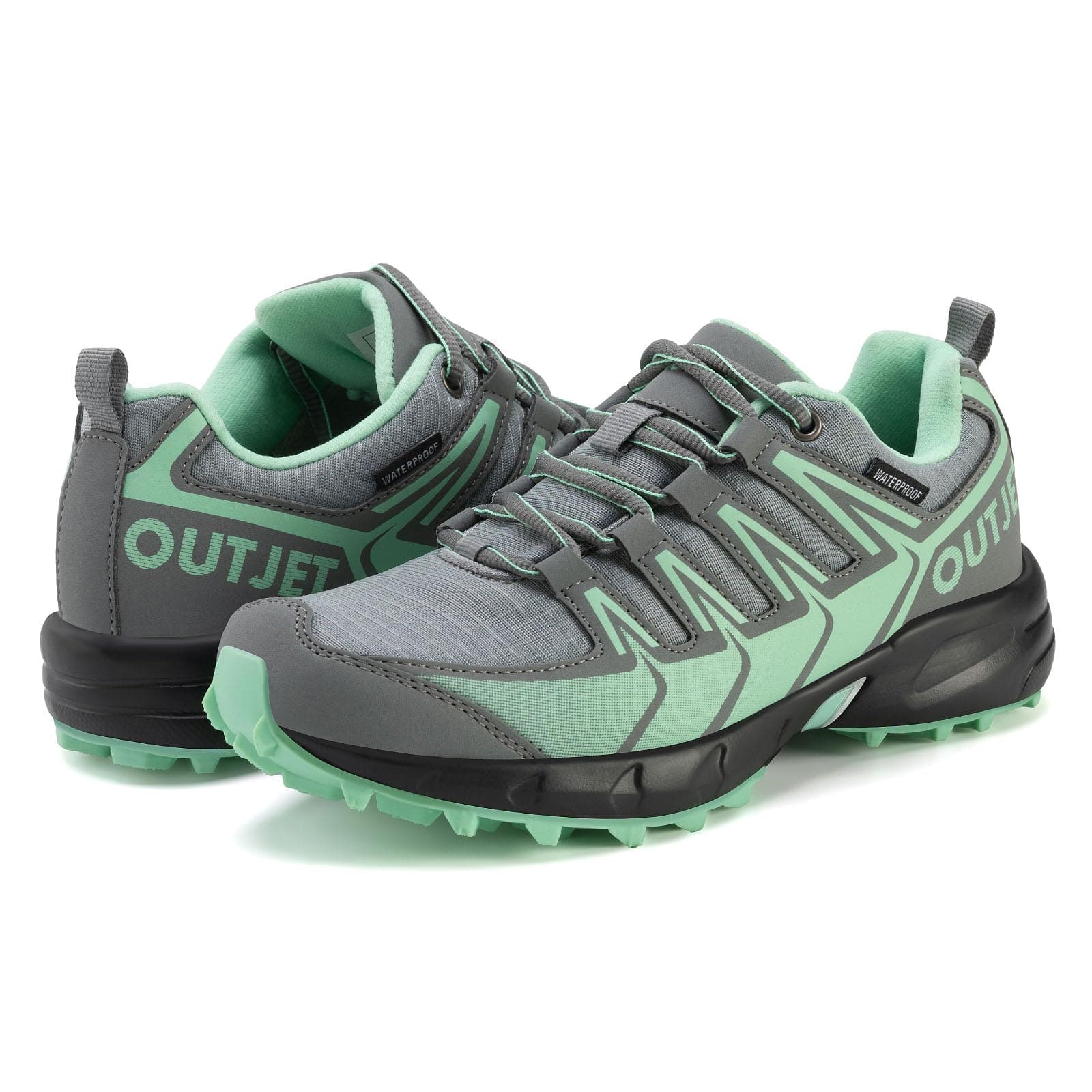 OUTJET Women's Waterproof Hiking Shoes Lightweight | Comfortable Non-Slip Cushioned Trails Walking Shoes Outdoor Travel Sneakers chez Amazon US