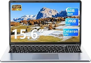 15.6 Inch Laptop, Celeron Quad-Core Processor, 4GB DDR4 RAM+128GB SSD, UHD Graphics 600, 5G WiFi & Bluetooth, Built-in Webcam, Mini... chez Amazon Canada