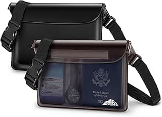 HEETA Sac à dos étanche, lot de 2 pochettes étanches pour téléphone, passeport, portefeuille, avec sangle de taille réglable pour... chez Amazon Canada
