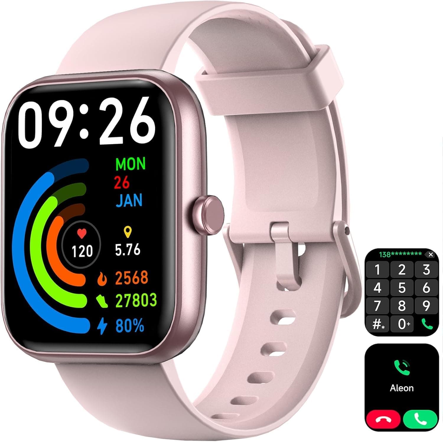Smart Watch for Men Women with Bluetooth Call, Alexa Built-in, Heart Rate & Sleep Monitor, 1.83" DIY Dial Fitness Watch with 100+ Sport Mode chez Amazon Canada