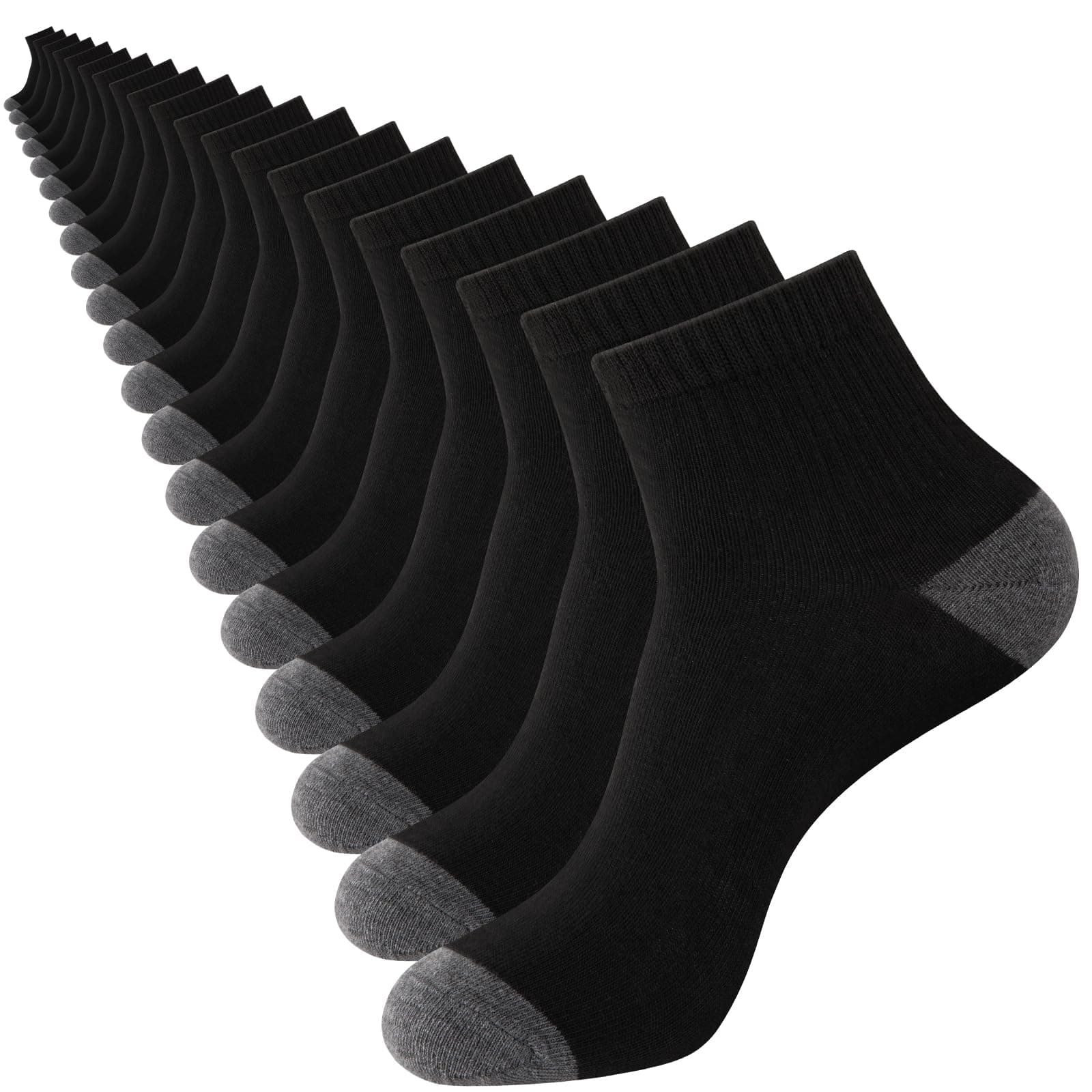 EverKnits 20 Pairs Ankle Socks For Men - Mens Socks Size 8-12/12-16 Thin Casual Bulk Socks chez Amazon US