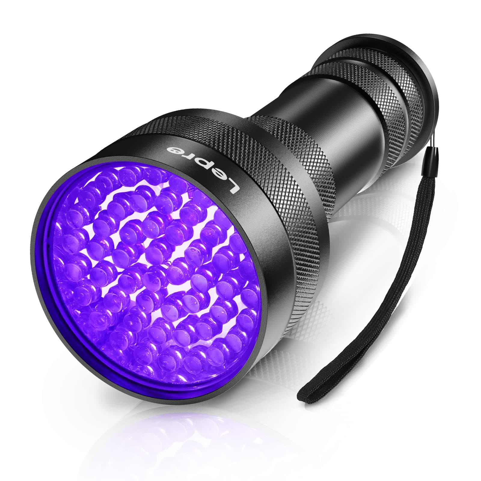 Lepro UV Torch, 51 LED UV Light Torch, 395nm Ultraviolet Flashlight | Blacklight Detector for Pet Urine, Stain, Bed Bugs, Banknote and More