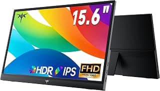KTC 15.6 Inch Portable Monitor, FHD Travel Laptop Monitor Extender, H15F9 | 1080P Second Monitor Screen with USB-C HDMI, Ultra-Slim... chez Amazon Canada