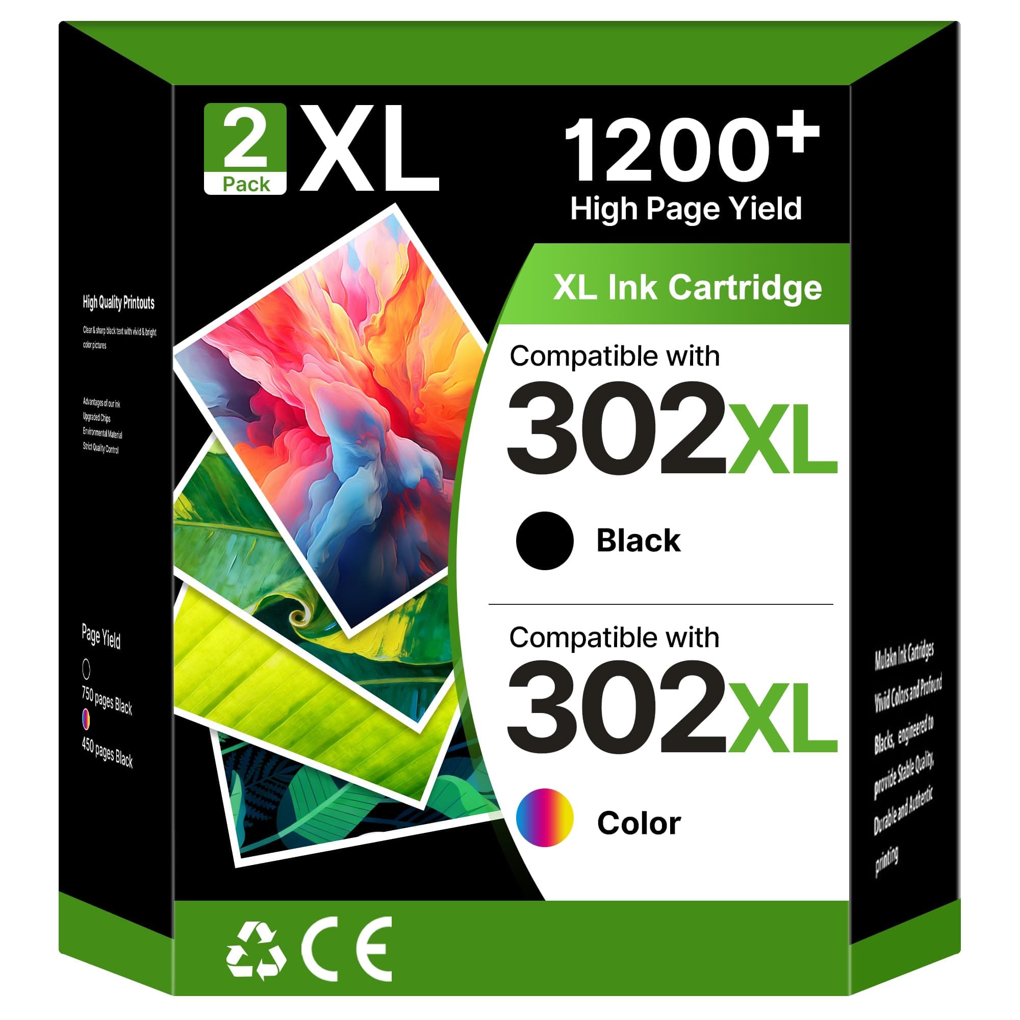 302XL Ink Cartridges Replacement for HP 302 chez Amazon UK