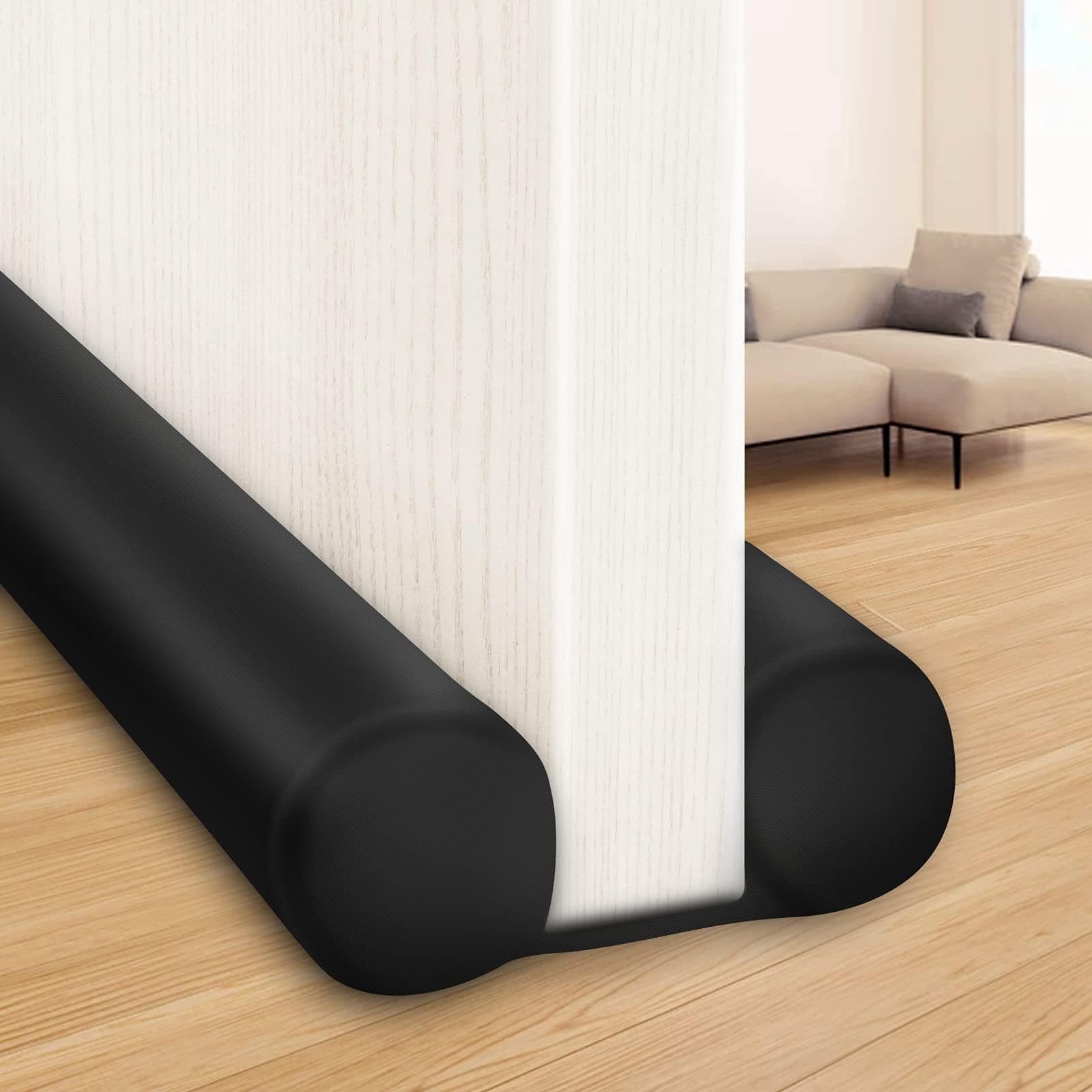 MAXTID Large Door Draft Stopper for Bottom of Doors 36” Under Door Sweep | Noise Blocker Black Gap Filler Stoppers Adjustable Doors... chez Amazon US