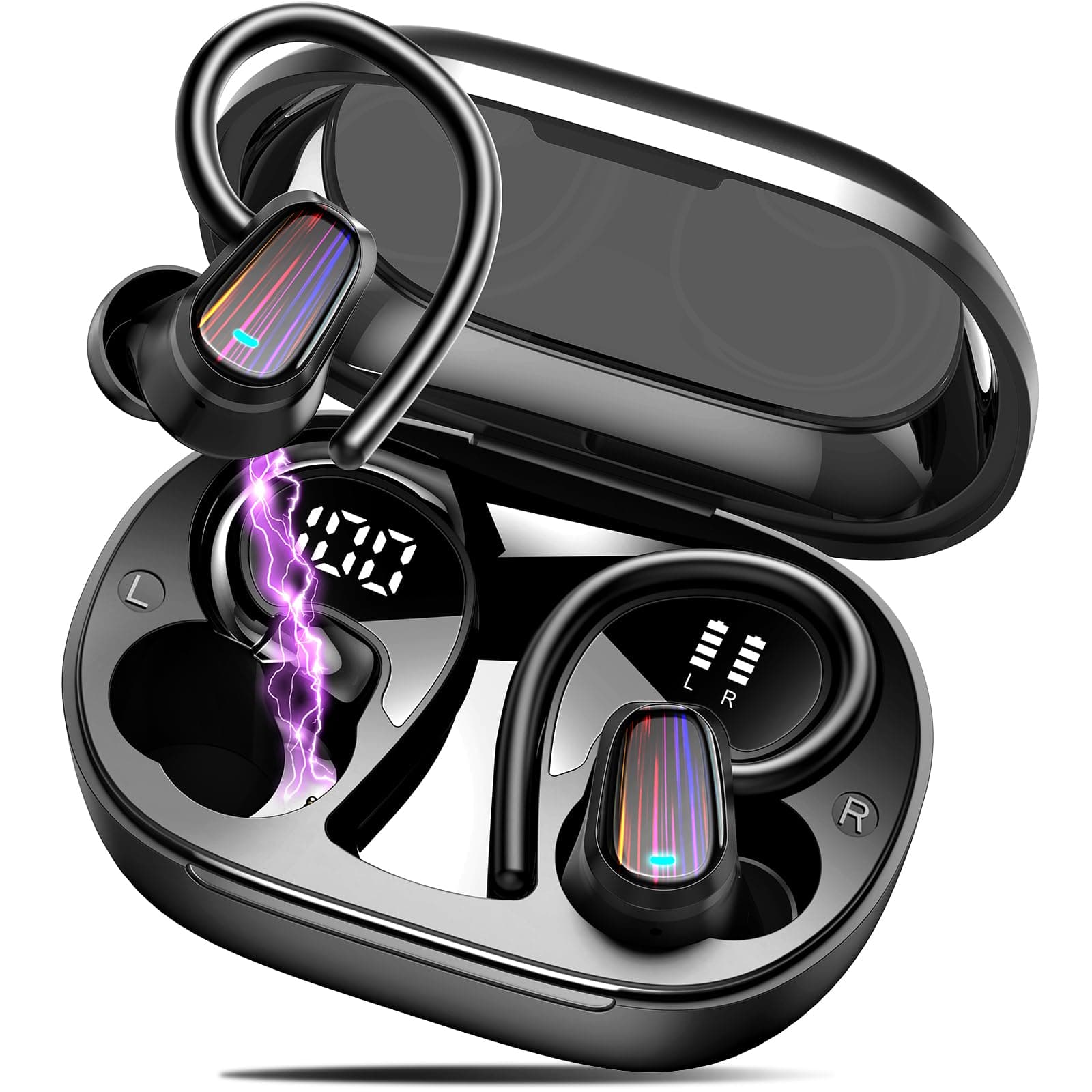 Wireless Earbuds, 50H Bluetooth 5.4 Headphones Sport, HiFi Stereo Sound chez Amazon Canada