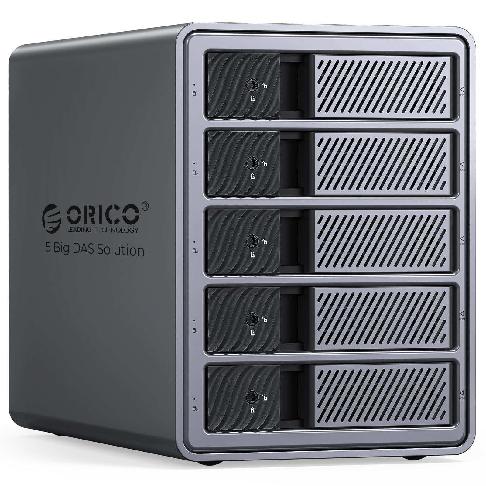 ORICO Aluminium Hard Drive Housing for 5 Hard Drives, USB 3.0 HDD Docking Station for 3.5 Inch HDD up to 22 TB Compatible with MacOS... chez Amazon UK