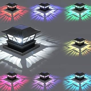 Solar Fence Post Cap Lights Outdoor Waterproof Color Changing, 8 Pack Deck Post Lights Solar Powered 8 Fixable Colors,... chez Amazon Canada