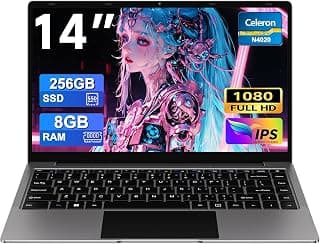 Ordinateurs portables traditionnels 2026 14", 8 Go DDR4 256 Go SSD, gris | Prend en charge le SSD de 1 To avec processeur Celeron... chez Amazon Canada
