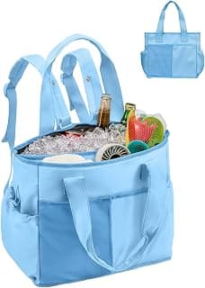 Odoland 2-in-1 Beach Cooler Bag-24 Can + 13L Dry Storage 12H Insulated