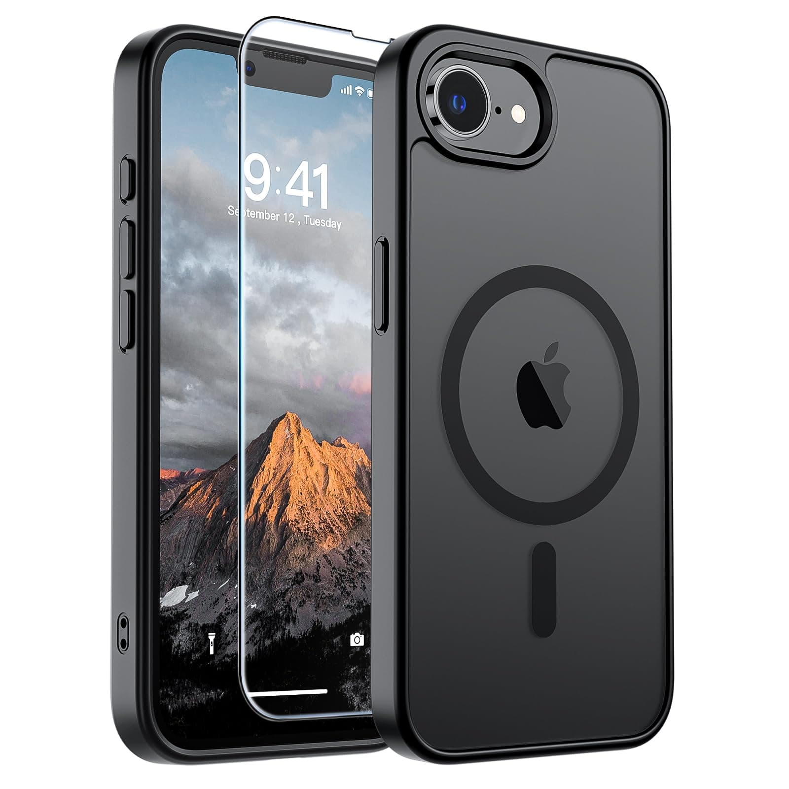 SUPFINE Magnetic for iPhone 17e Case/iPhone 16e Case Black | With Screen Protector, Translucent Matte, Compatible with MagSafe,... chez Amazon US