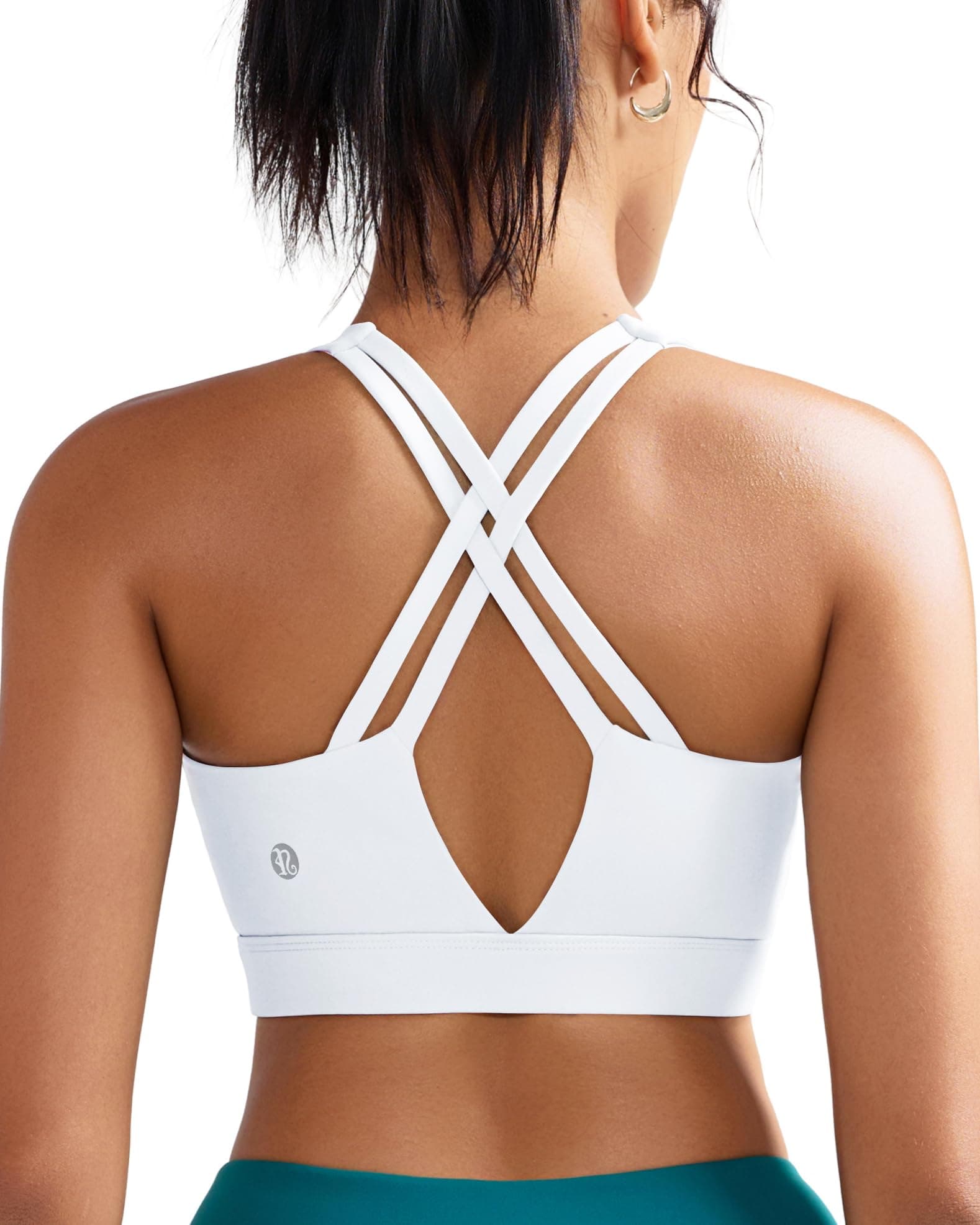 RUNNING GIRL Sports Bra for Women High Support, Molded Cup High Impact Sports Bras with Sewn in Pads Strappy chez Amazon US