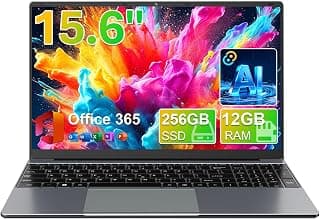 15.6" Laptop with Office 365, AI Assistant Included, 180° Viewing | J4105 Processor(Beat Celeron 5205U), 12GB RAM 256GB SSD, 53.2Wh... chez Amazon Canada