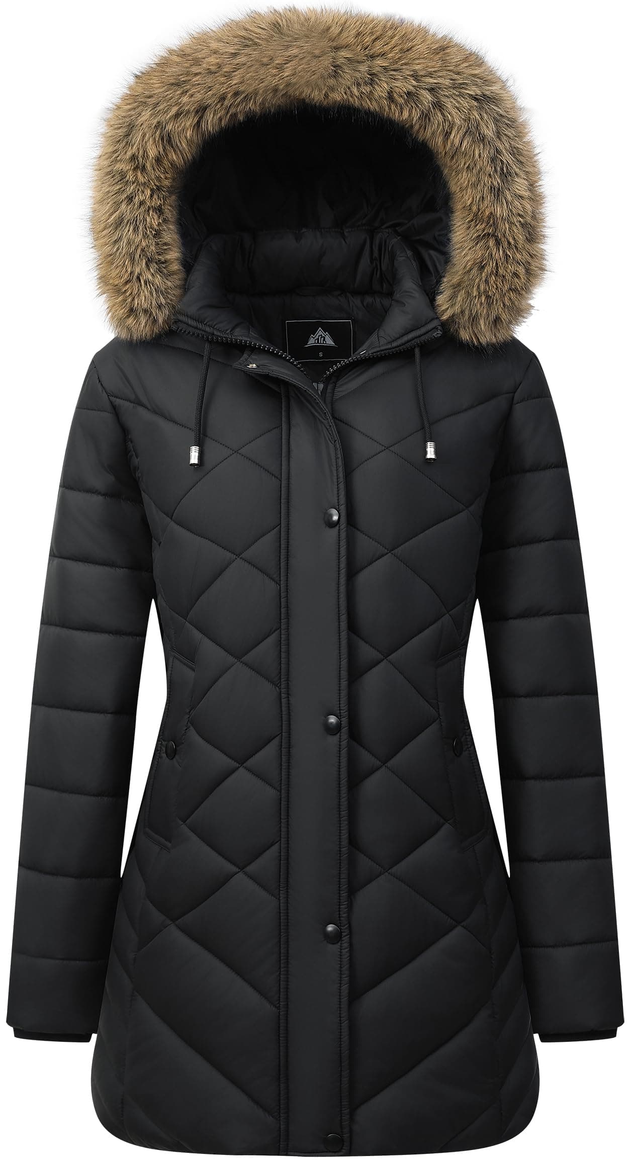 Pufflady Women's Long Warm Winter Coat Thickened Fleece Lined Down Jacket | Windproof Waterproof Puffer Outerwear with Removable Hood chez Amazon US