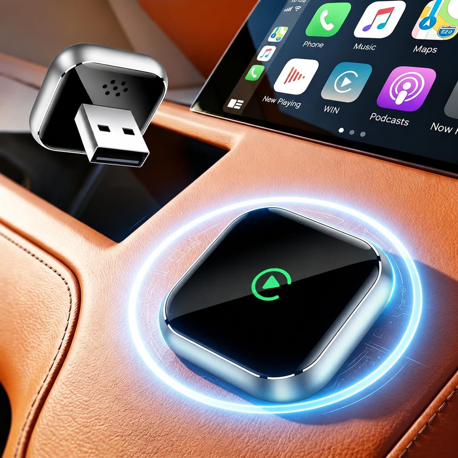 Wireless CarPlay for Apple CarPlay, Wired to Wireless, Auto Connect |