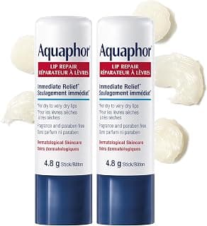 Aquaphor Baume à lèvres réparateur pour lèvres sèches, gercées et craquelées, au beurre de karité et à l'huile de jojoba, sans parfum,... chez Amazon Canada