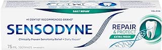 Sensodyne Repair and Protect Extra Fresh Dentifrice, renforce et protège les dents sensibles, 75 ml (l'emballage peut varier) chez Amazon Canada