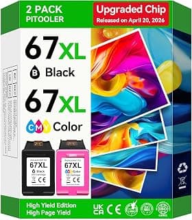 67XL Ink Cartridges Compatible for HP 67 Ink Cartridges Combo Pack Black Color Fit for Deskjet 2855e 4255e 2700 2755e 2734e 2842e... chez Amazon Canada