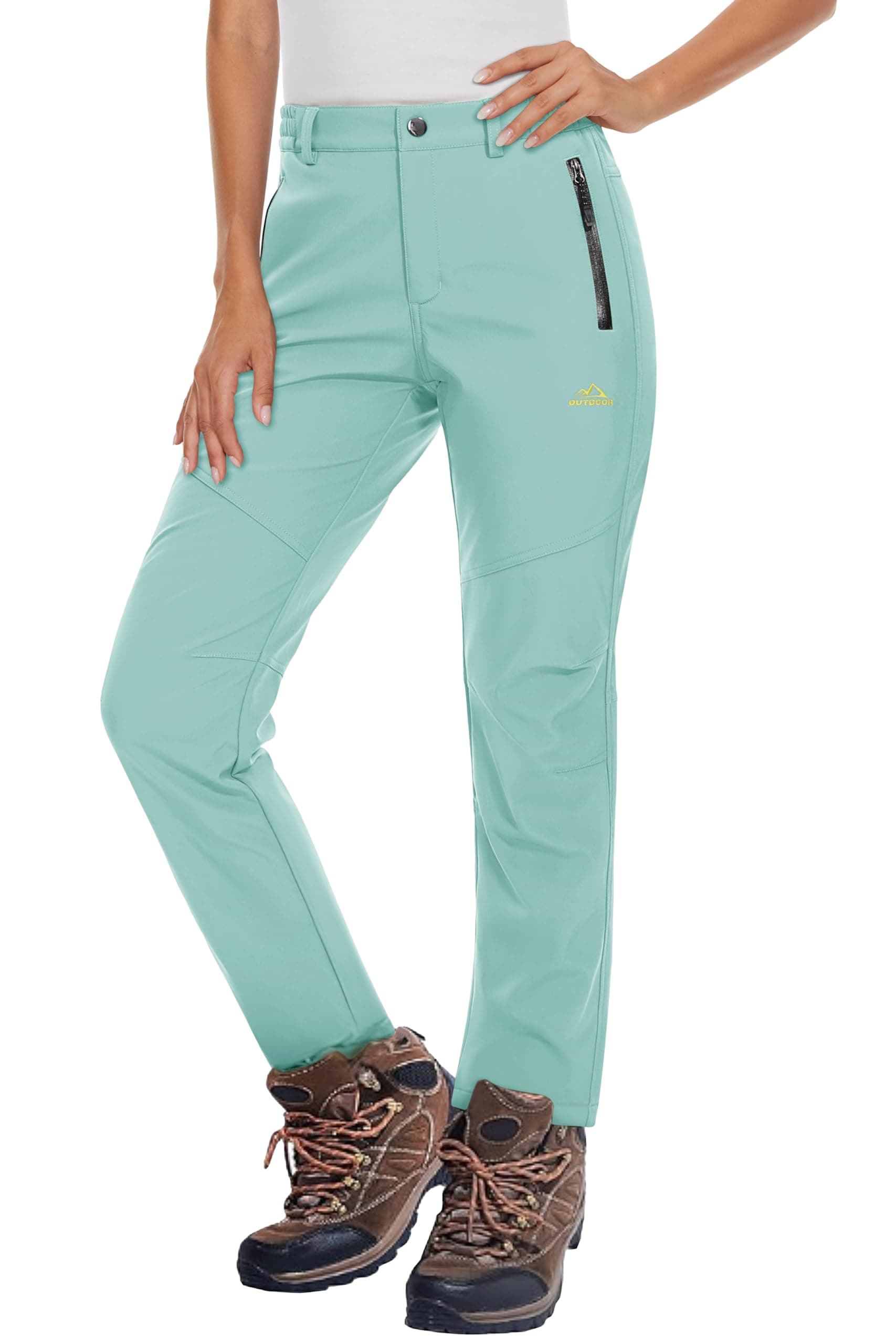 MAGCOMSEN Women's Fleece Lined Waterproof Insulated Snow Ski Pants Winter Warm Hiking Pants Outdoor Softshell chez Amazon US