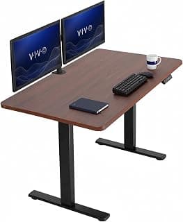 VIVO Dark Walnut 48 x 30 in Bureau assis-debout électrique, DESK-KIT-1B5D | Electric, Holds 220 lbs, Sit Stand, Height... chez Amazon Canada