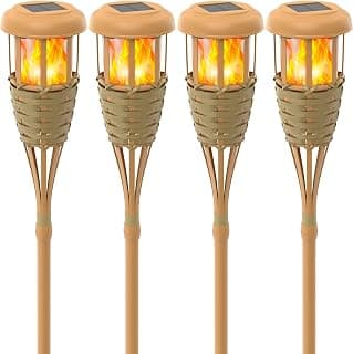 Lampes solaires extérieures jardin, Solar Torch Lights Outdoor Flickering Flame, Outdoor Decorations for Patio Path... chez Amazon Canada