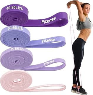 Fitense Resistance Bands Set,6 Resistance Level High Elastic Exercise Bands | Workout Bands with Door Anchor, Training... chez Amazon Canada