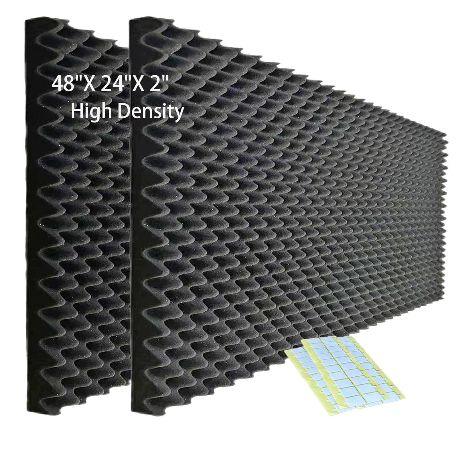 DSMYDSEN Egg Crate Foam Panel, 48"24"2" Black Acoustic Foam, Sound Proof Foam Panels for Walls/Recording Studios/KTV (2packs) chez Amazon US