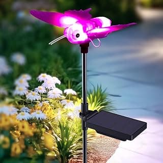 Outdoor Lampes solaires extérieures jardin for Yard, Self-Swinging Solar Butterfly Lights with 1800mAh Battery,... chez Amazon Canada